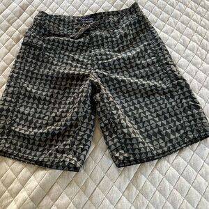 Patagonia Black and Gray Patterned Shorts
